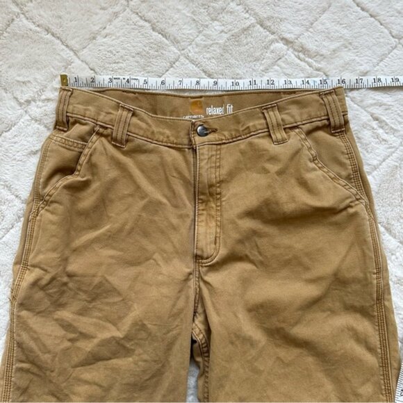 Carhartt | "Hickory Brown" Rugged Flex Relaxed Fit Canvas Work Shorts | Size 34 - Picture 8 of 11